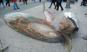 giant snail visual illusion