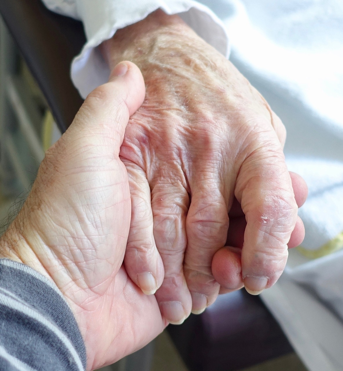 Sympathy Hand Elderly Care Woman Aged Senior